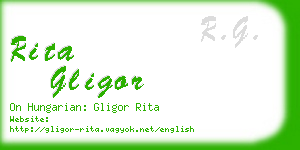 rita gligor business card